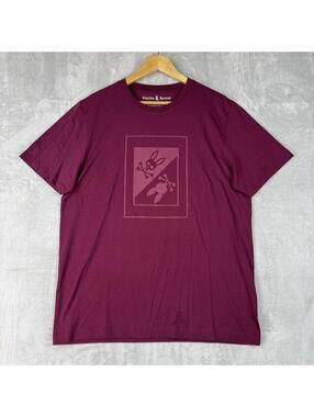 Psycho Bunny Graphic T-Shirt Mens Size 6 Red Skull Bunny Pima Cotton Preppy New